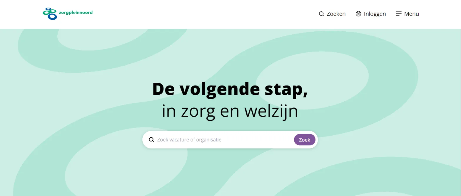 Zorgpleinnoord website screenshot