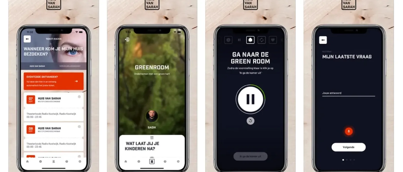 Huis van Sarah mobile app screenshots