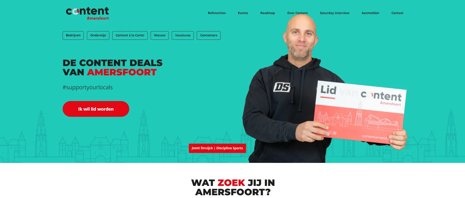 Content Amersfoort website screenshot