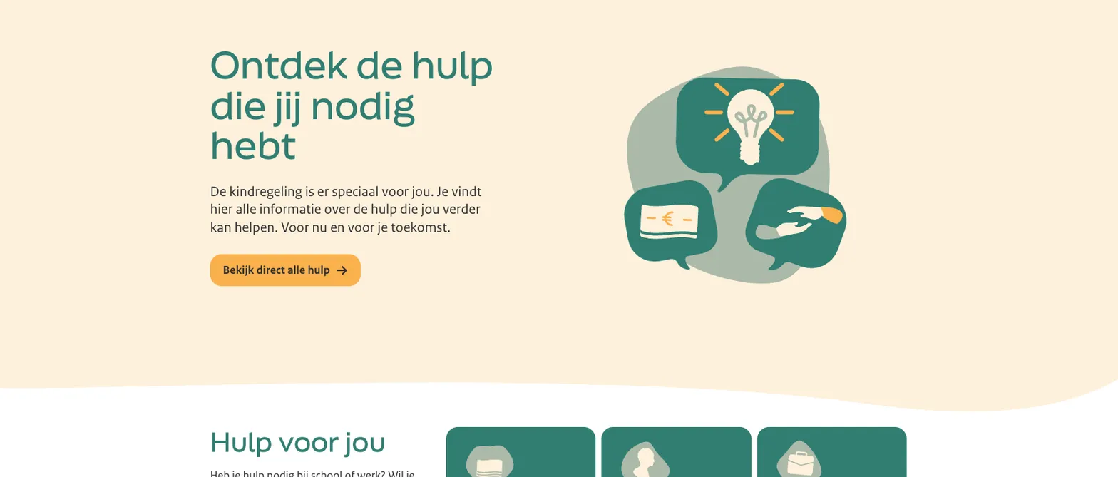 Kindregelingvoorjou website screenshot