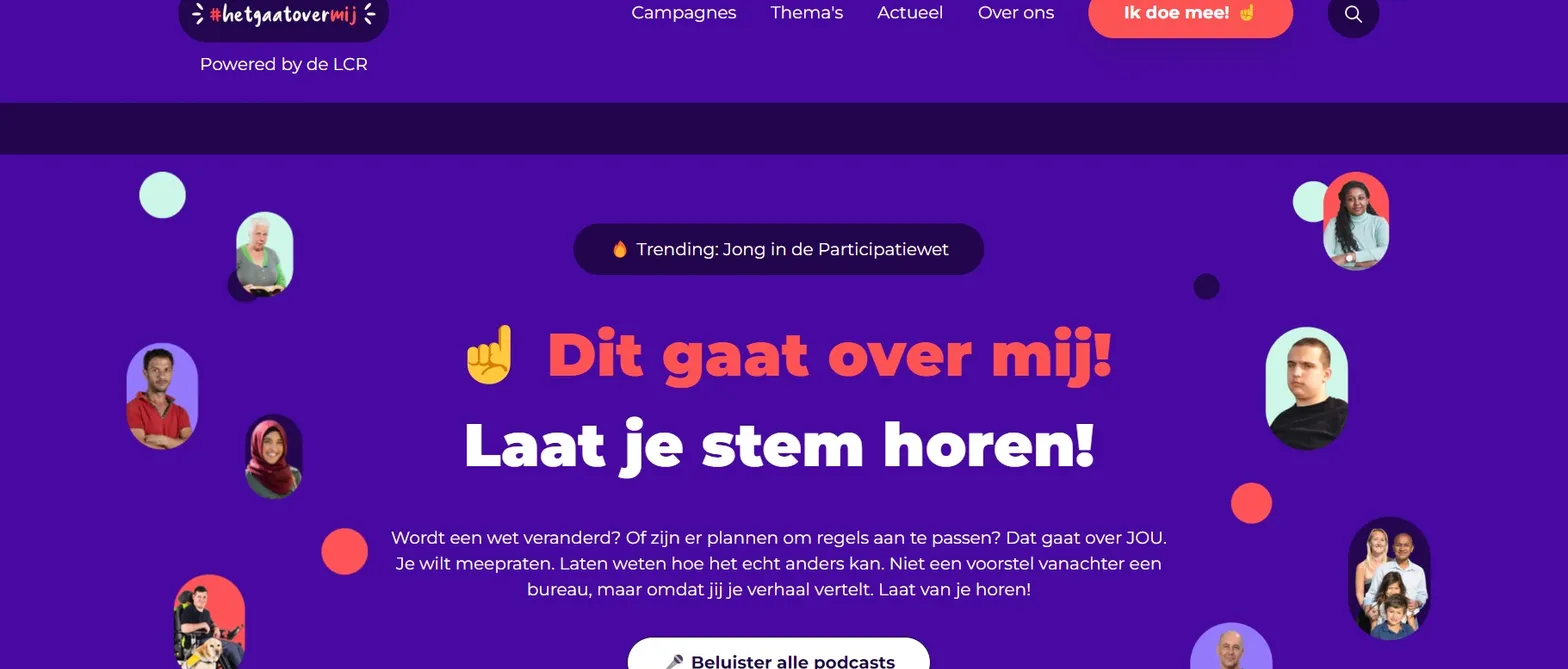 Het Gaat Over Mij website screenshot