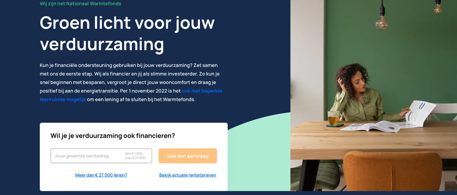 Nationaal Warmtefonds website screenshot