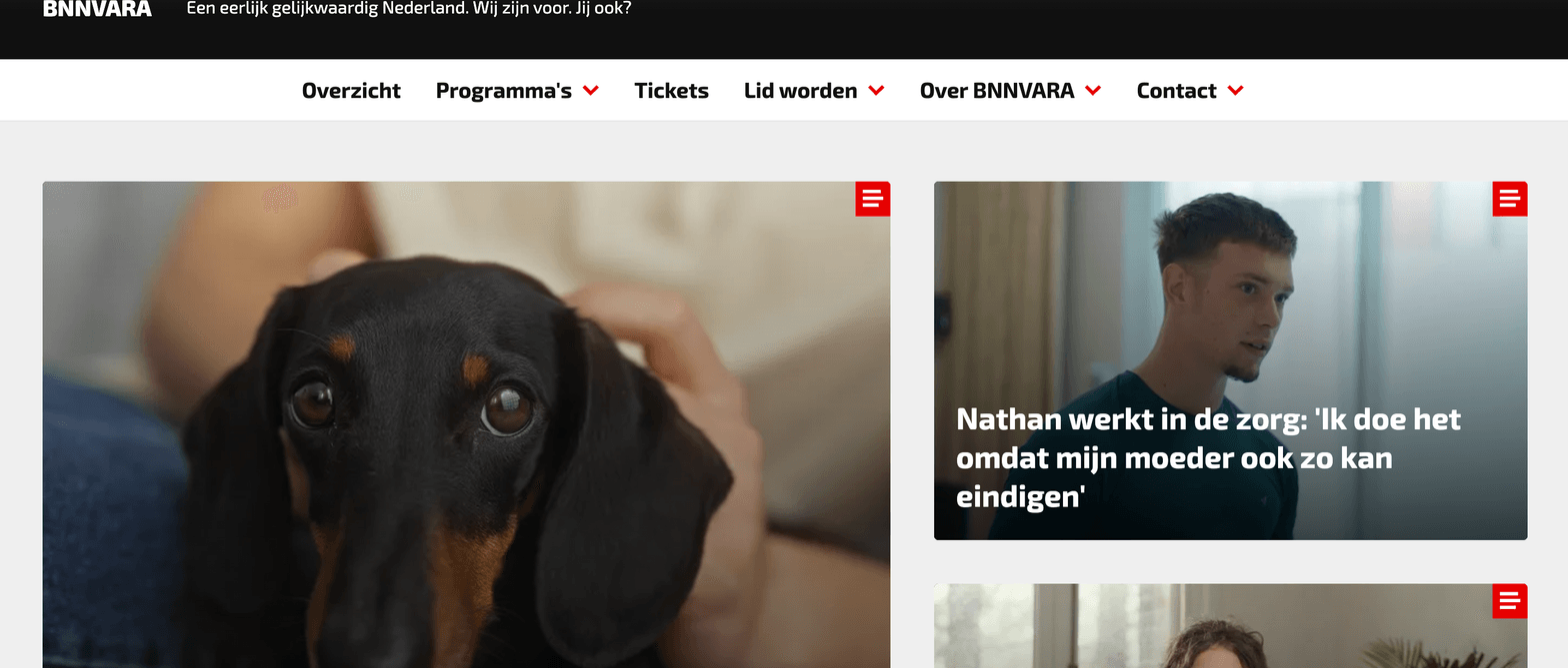 BNNVARA website screenshot