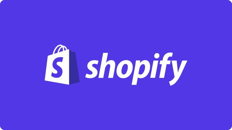 Shopify logo with a background