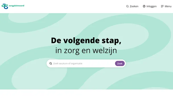 Zorgpleinnoord website screenshot