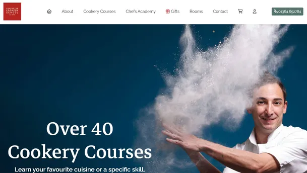Ashburton Cookery School website screenshot