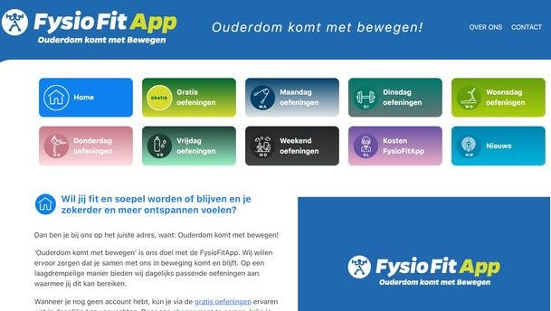 FysioFit app screenshot