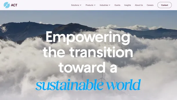 ACT website screenshot