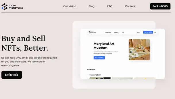 More Metaverse website screenshot
