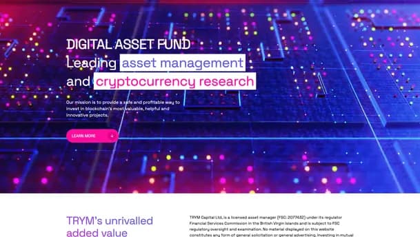 TRYM Capital website screenshot