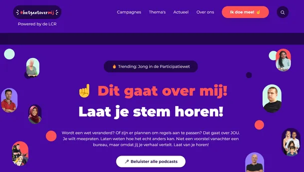 Het Gaat Over Mij website screenshot