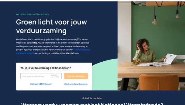 Nationaal Warmtefonds website screenshot