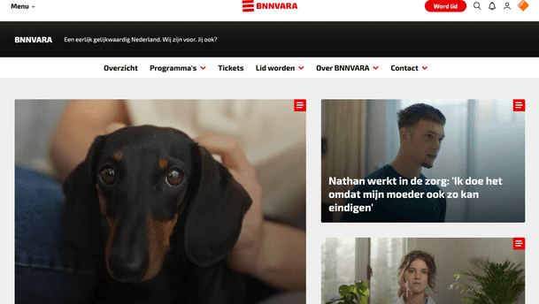 BNNVARA website screenshot