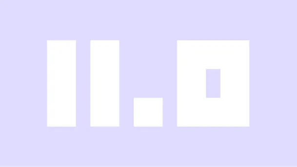 Prepr CMS marketing illustration: a minimalist flat-design image on a pale lavender background featuring four white geometric shapes in a row, including two tall vertical rectangles, a shorter squat rectangle, and a large white square with a central vertical window cut-out.
