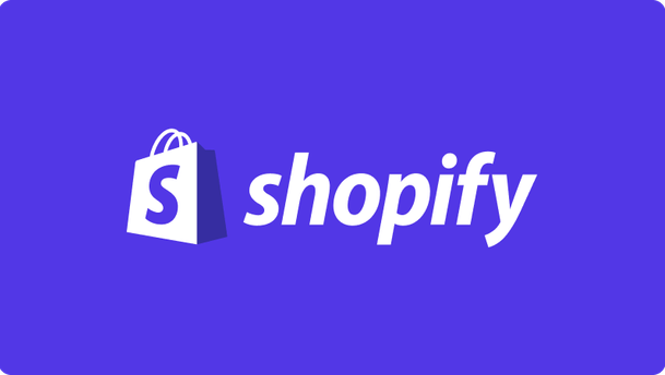 Shopify logo with a background