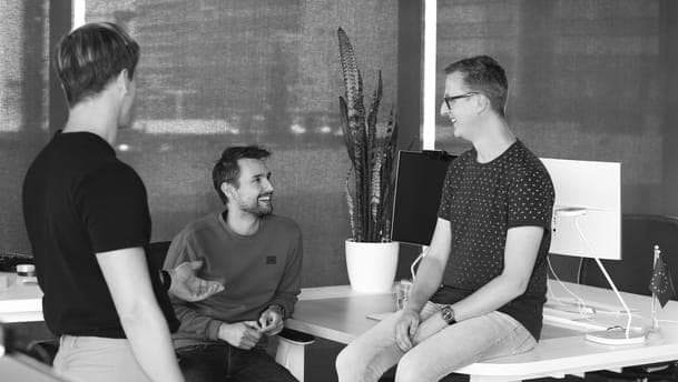 Prepr about us black and white photo