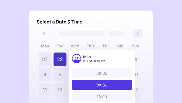 Get in touch with sales calendar illustration
