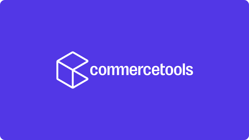 Commercetools logo with a background