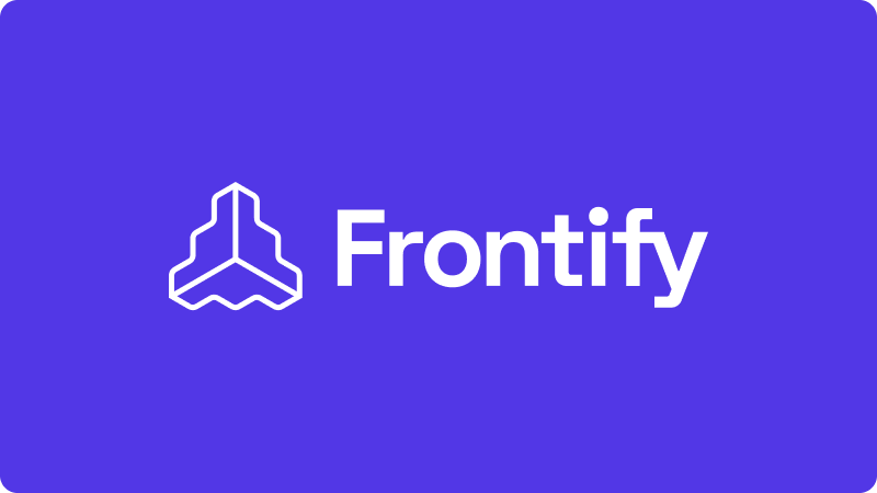 Frontify logo with a background