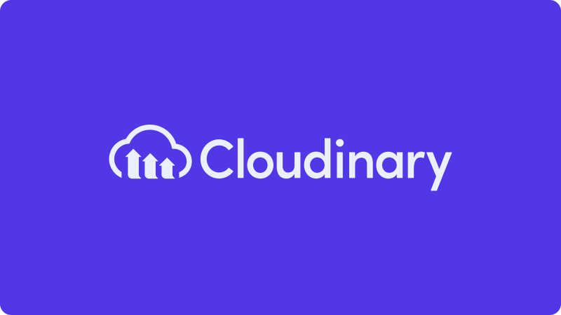 Cloudinary logo with a background