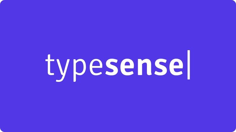 Typesense logo with a background