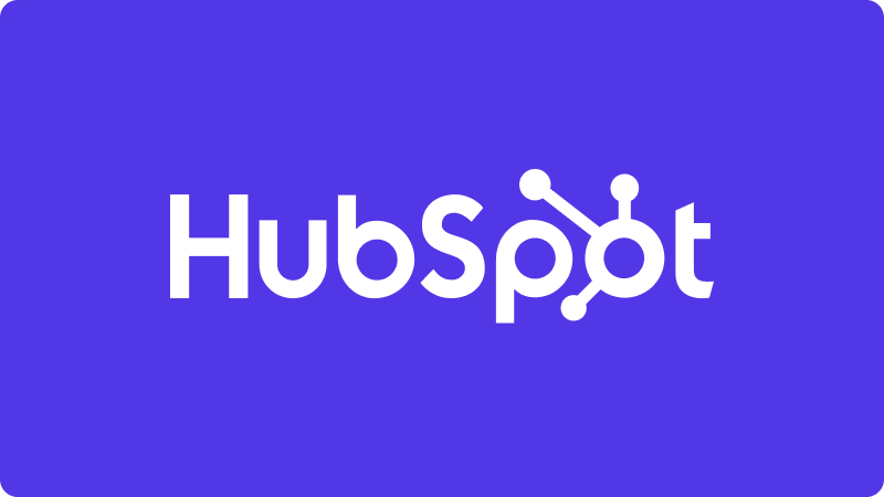 Hubspot logo with a background