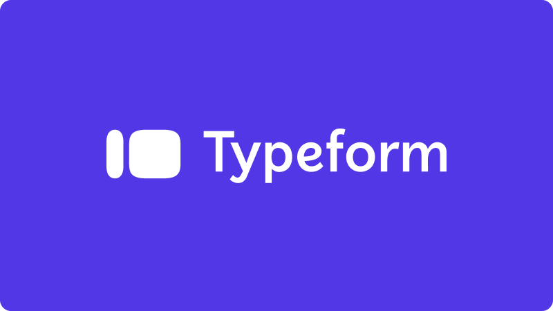 Typeform logo with a background