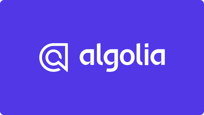 Algolia logo with background