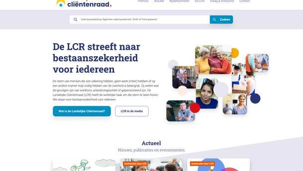 Landelijke Cliëntenraad website screenshot