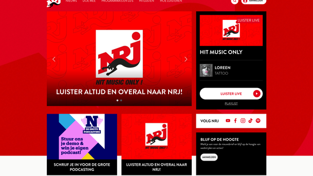 NRJ - Mediahuis website screenshot