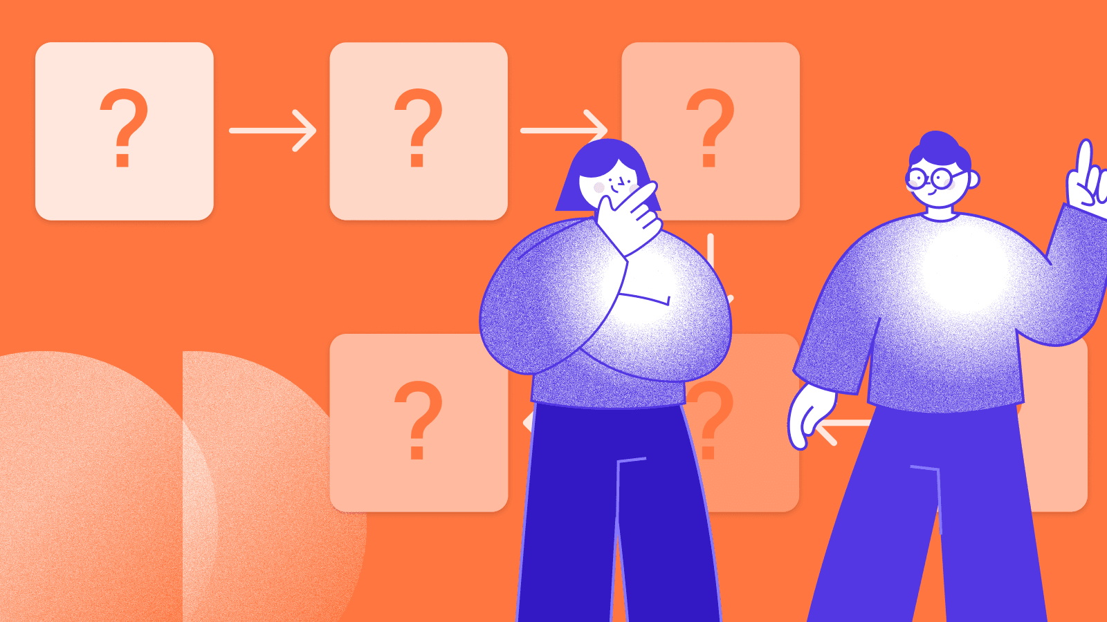 Visual illustration of the buyer journey in B2B marketing, highlighting how adaptive websites support lead generation and demand generation strategies.