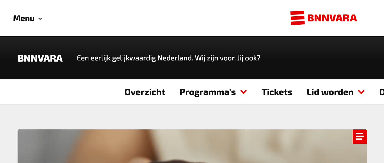 BNNVARA website screenshot