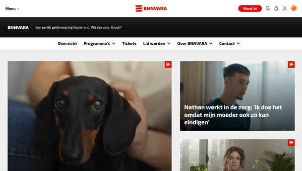 BNNVARA website screenshot